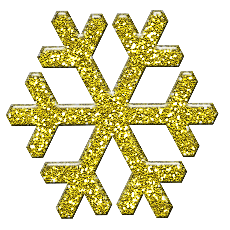 Золотистые снежинки