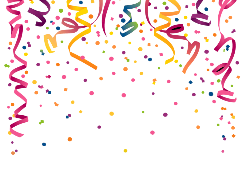 Конфетти на белом фоне