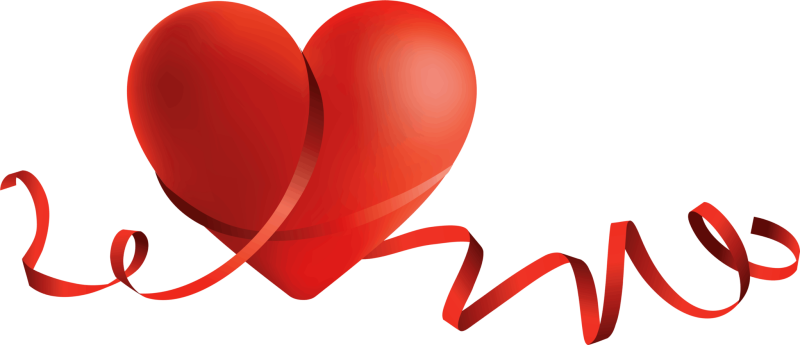 Красивые сердечки на прозрачном фоне