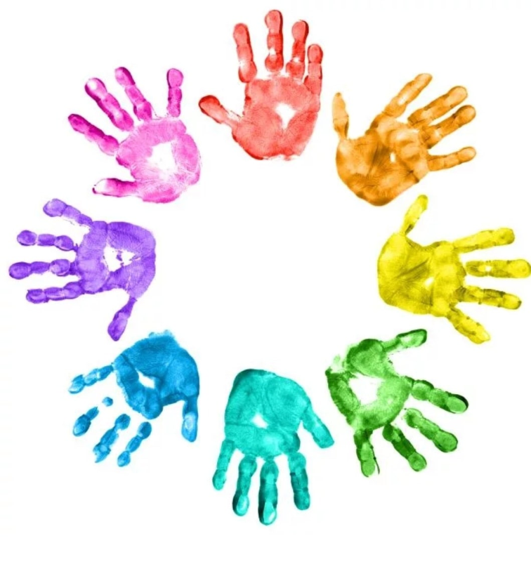 Цветные детские ладошки