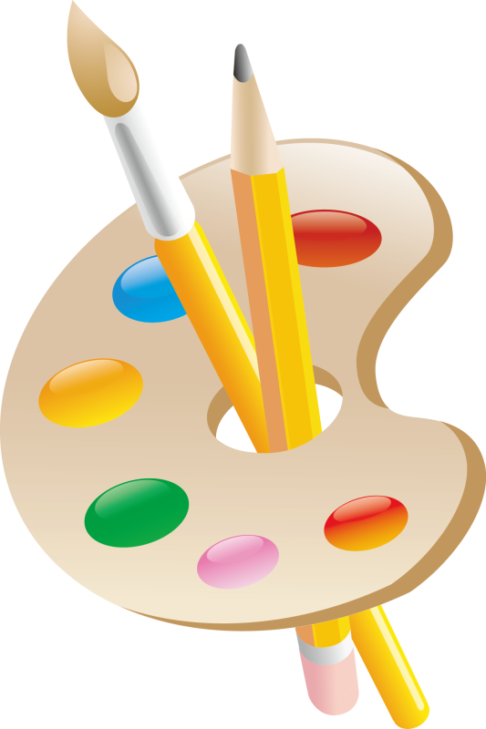 Палитра с кисточкой