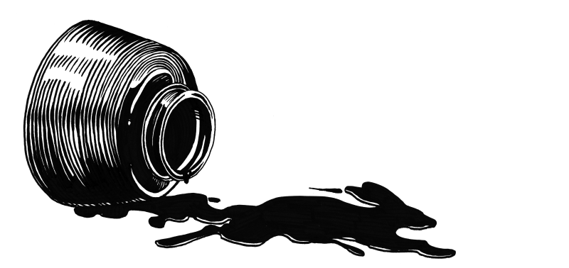 Иллюстрации чернилами