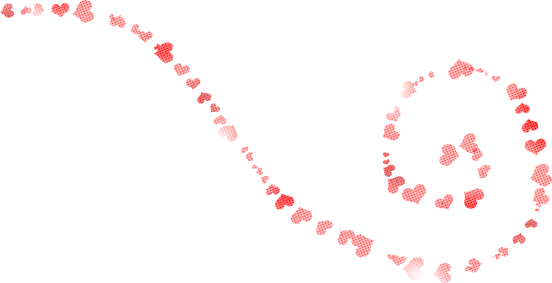 Сердечки на прозрачном фоне