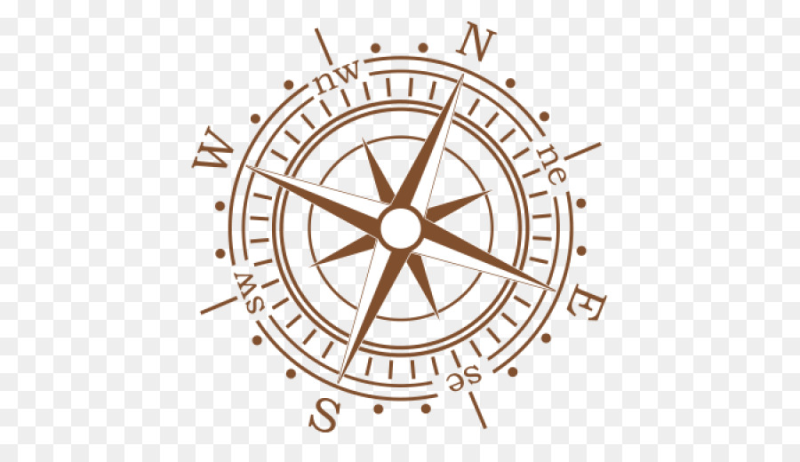 Компас на карте