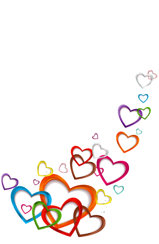 Сердечки на прозрачном фоне
