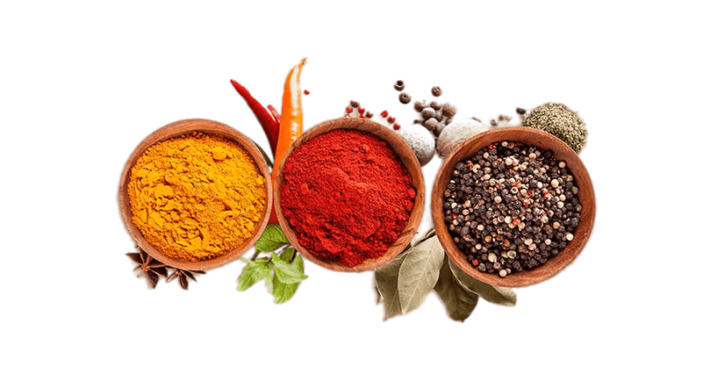 Специи на белом фоне