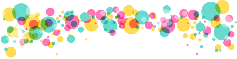 Разноцветные кружочки на прозрачном фоне