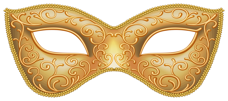 Карнавальная маска на прозрачном фоне