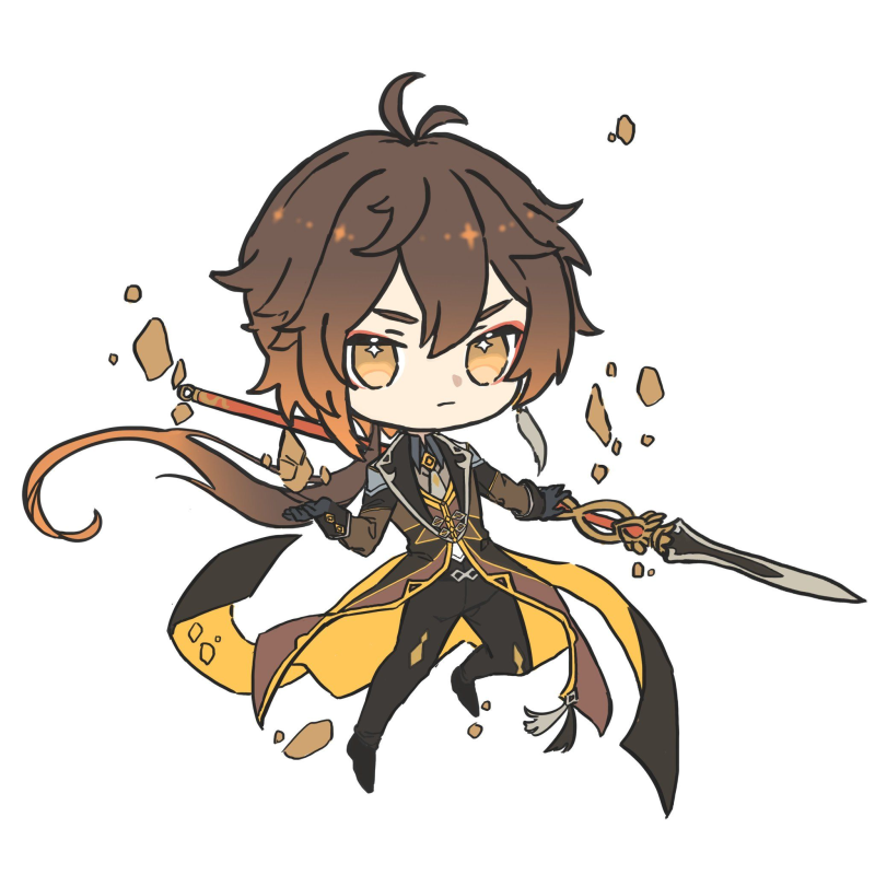 Чжун ли Геншин арт Чиби