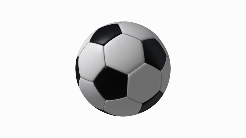 Футбольный мяч на прозрачном фоне