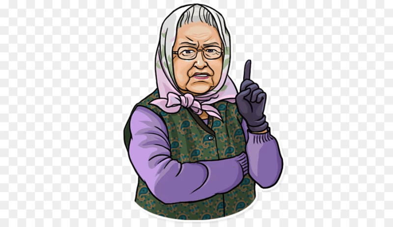 Старушка мультяшная