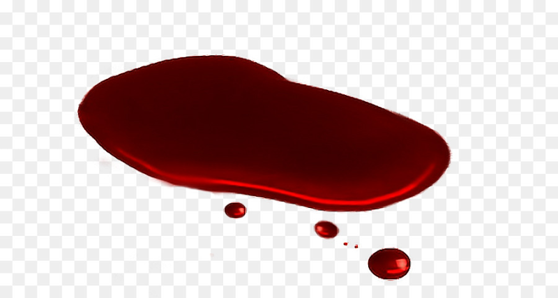 Лужица крови на белом фоне