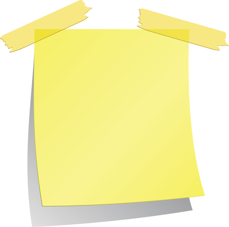 Белый стикер на прозрачном фоне