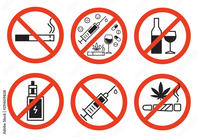 Знаки вредных привычек