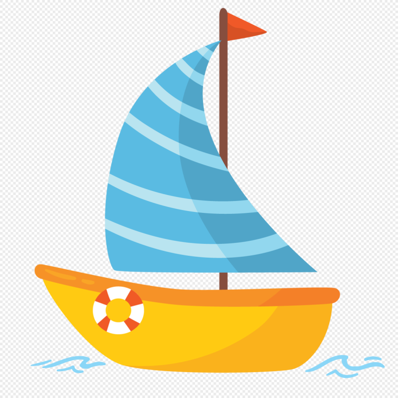 Лодка с парусом для детей