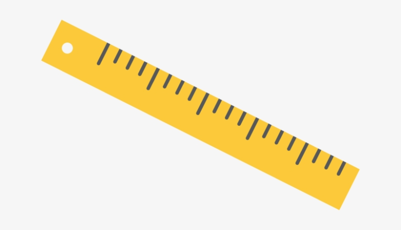 Линейка на прозрачном фоне