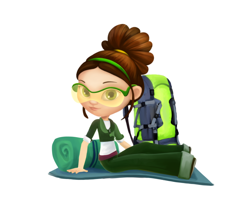 Сказочный патруль героини на белом фоне