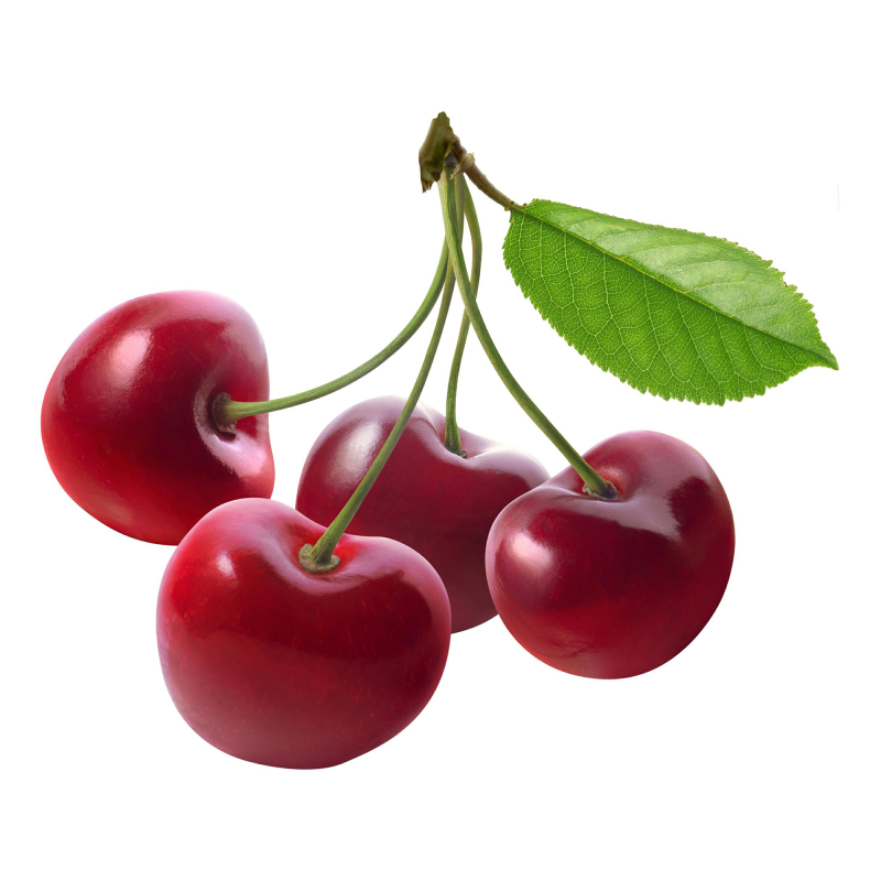 Вишня на белом фоне