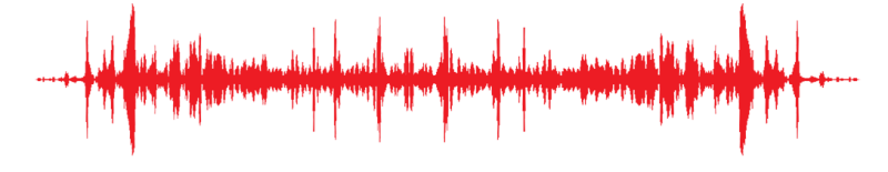 Звуковая волна на белом фоне