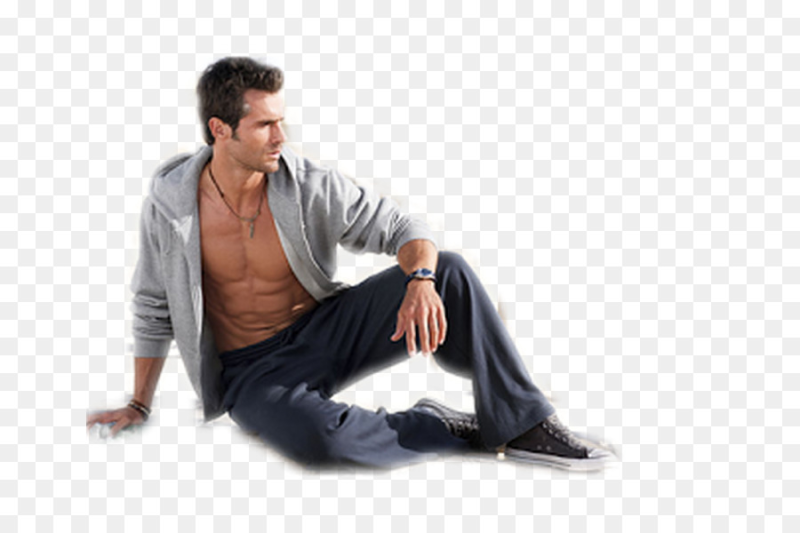 Парень на прозрачном фоне