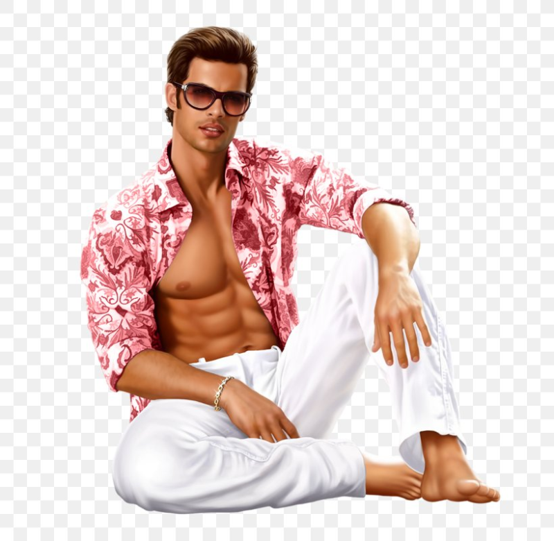 Мужчина на прозрачном фоне