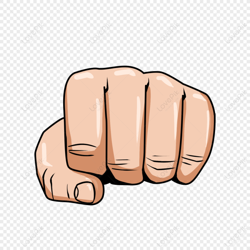 Кулак на белом фоне