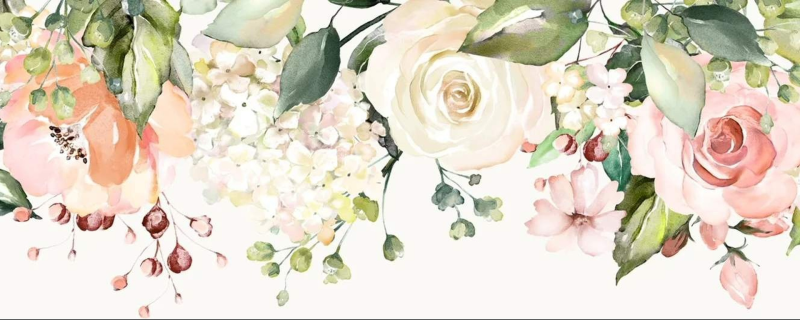 Акварельные цветы на прозрачном фоне для пригласительных