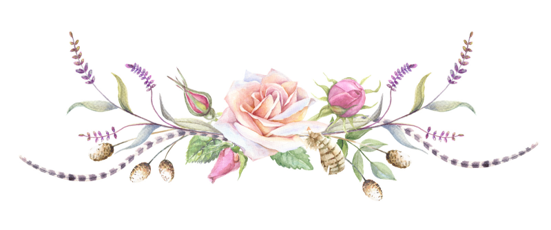 Виньетка Цветочная горизонтальная