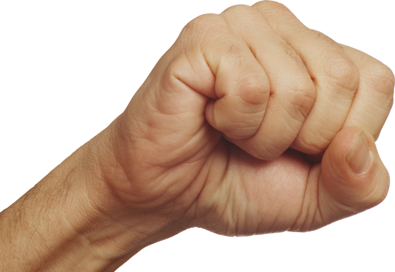 Кулак на прозрачном фоне