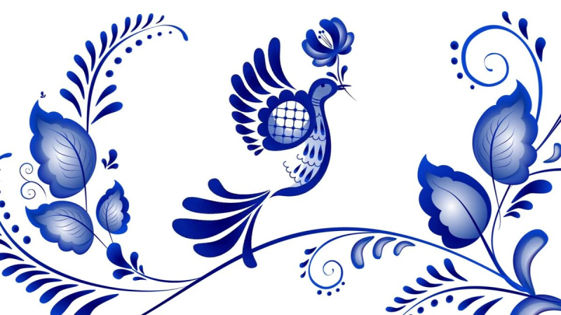 Орнаментальная стилистика Гжель