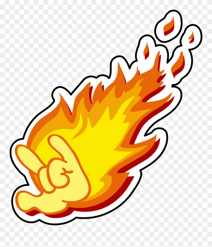 Огонь наклейка