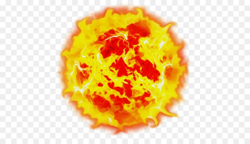 Огненный шар на белом фоне