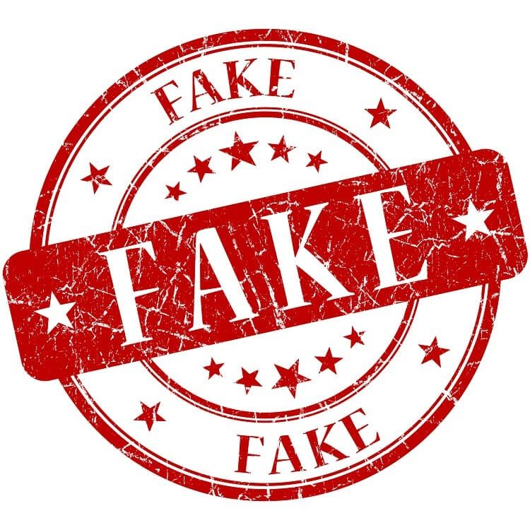 Надпись fake