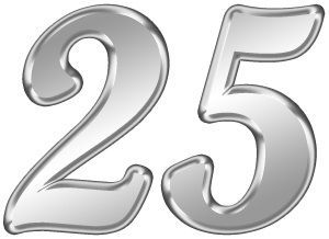 Цифра 25 красивая