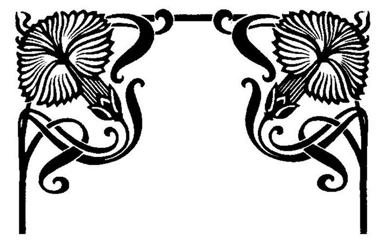 Растительный орнамент Модерн ар нуво