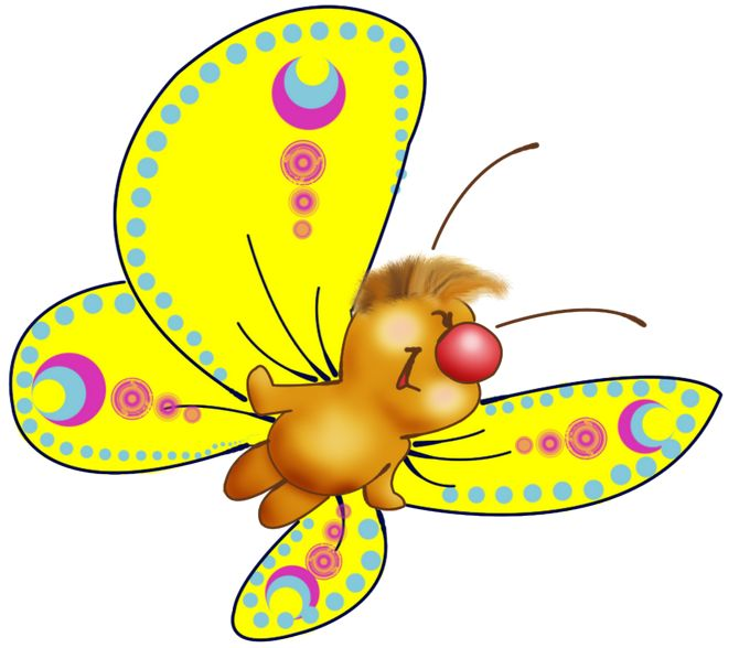 Красивые мультяшные бабочки