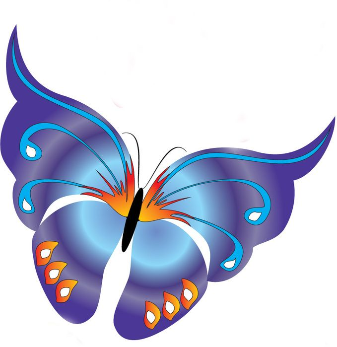 Бабочки мультяшные