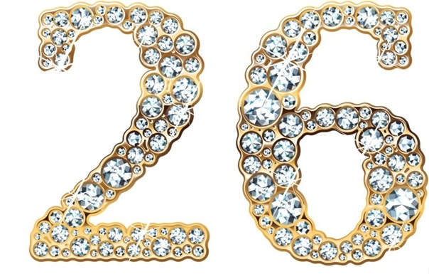 Красивые золотые цифры