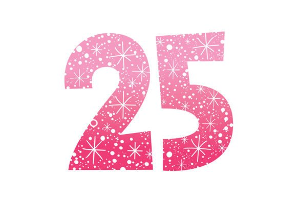 25 Лет розовые цифры