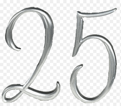 Объемная цифра серебряная