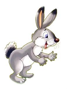 Заяц сказочный на белом фоне