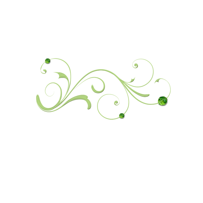 Зеленые узоры на белом фоне