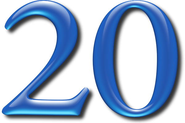 Красивая цифра 20