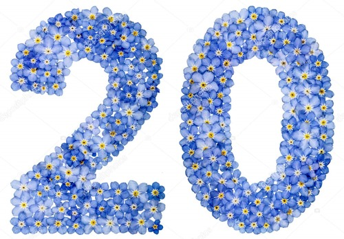 Красивые цифры синие