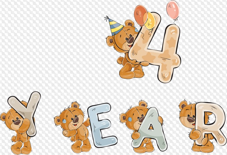 Мишка с цифрой