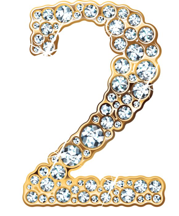 Красивые золотые цифры