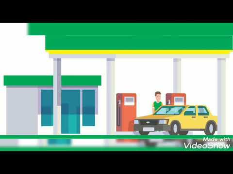 Бензоколонка на белом фоне