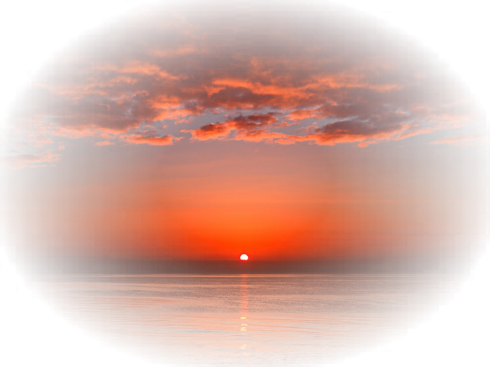 Заход солнца на прозрачном фоне