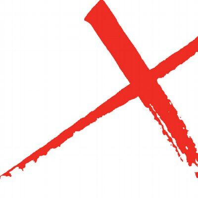 Перечеркивающий крест на прозрачном фоне