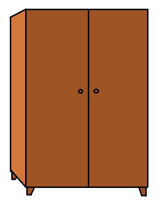 Шкаф на белом фоне